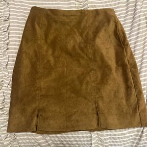 Hollister Brown Suede Skirt